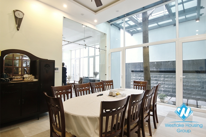 The house has beautiful three-bedroom space for rent in Hoan Kiem